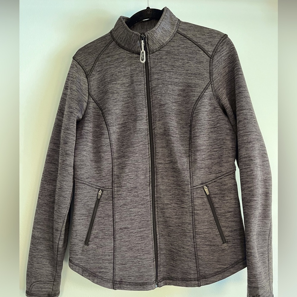Zavate Ava Therese Scrub jacket 2 pocket, sz S in Heather Grey.